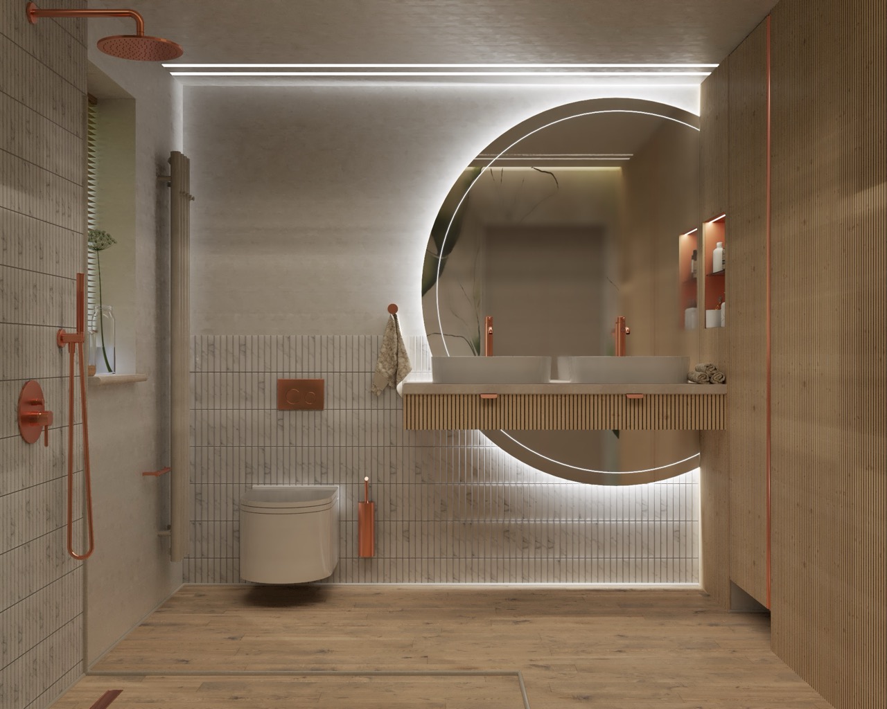 Łazienka w domu jednorodzinnym