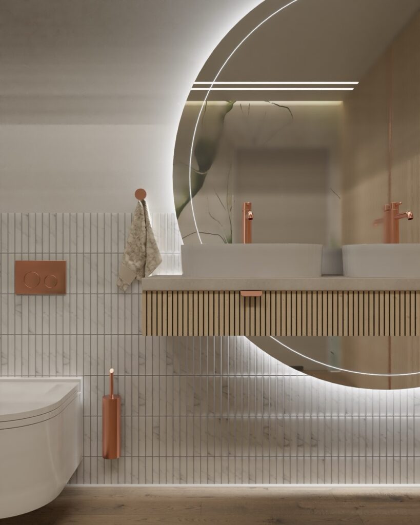 Łazienka w domu jednorodzinnym