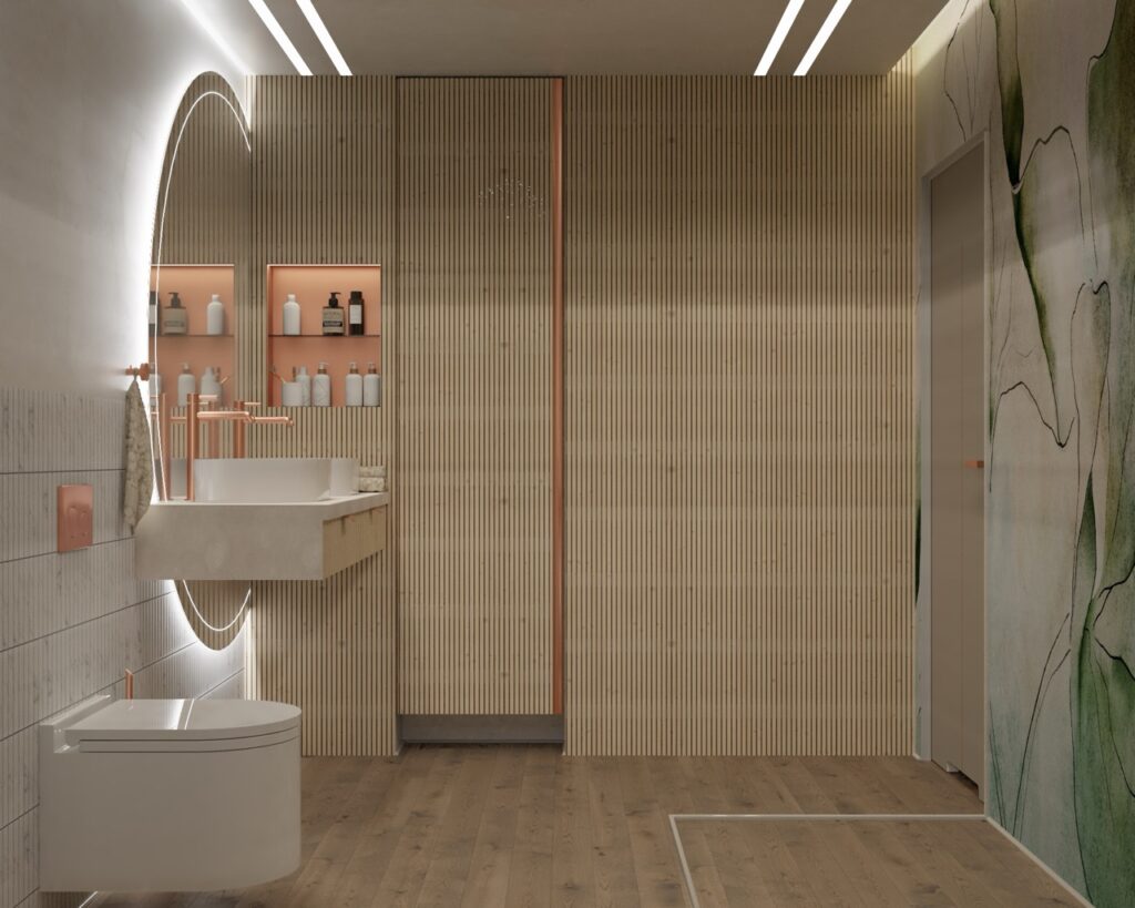 Łazienka w domu jednorodzinnym