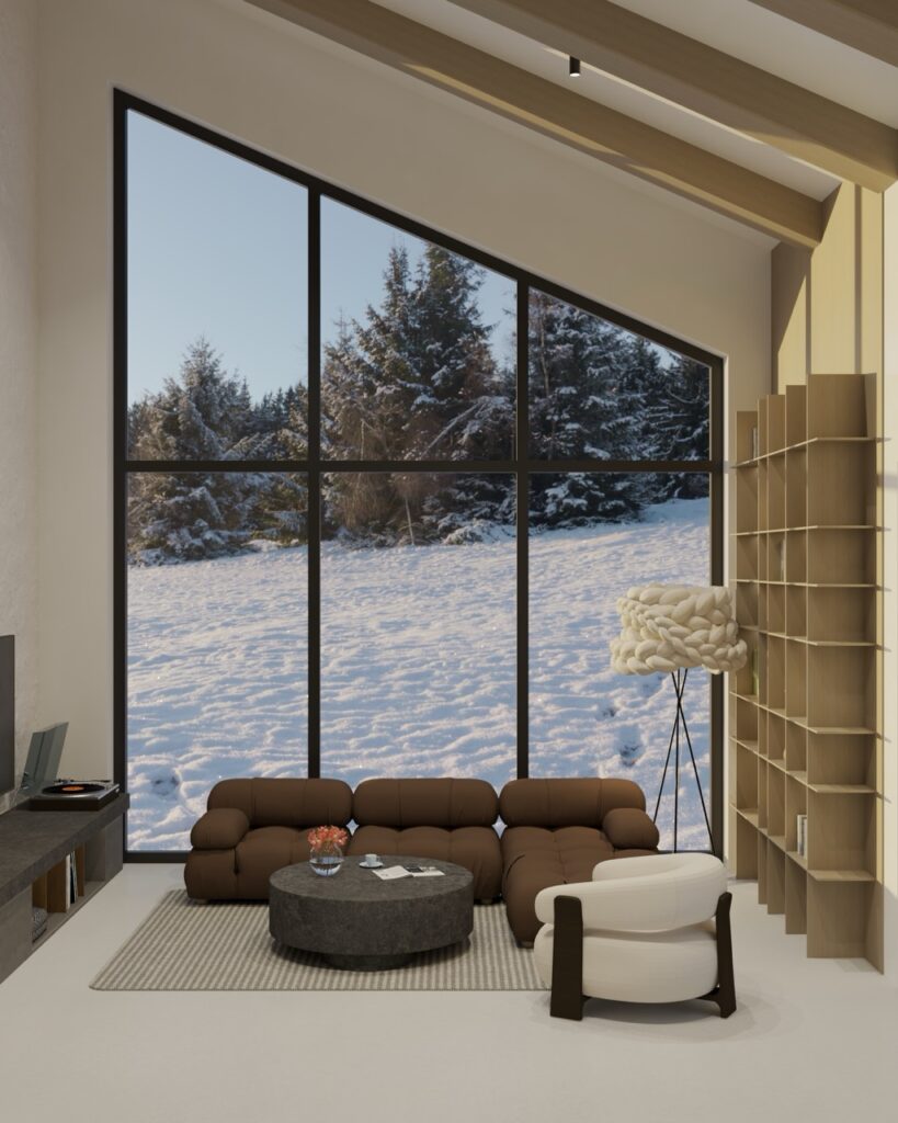 Living room w domu jednorodzinnym