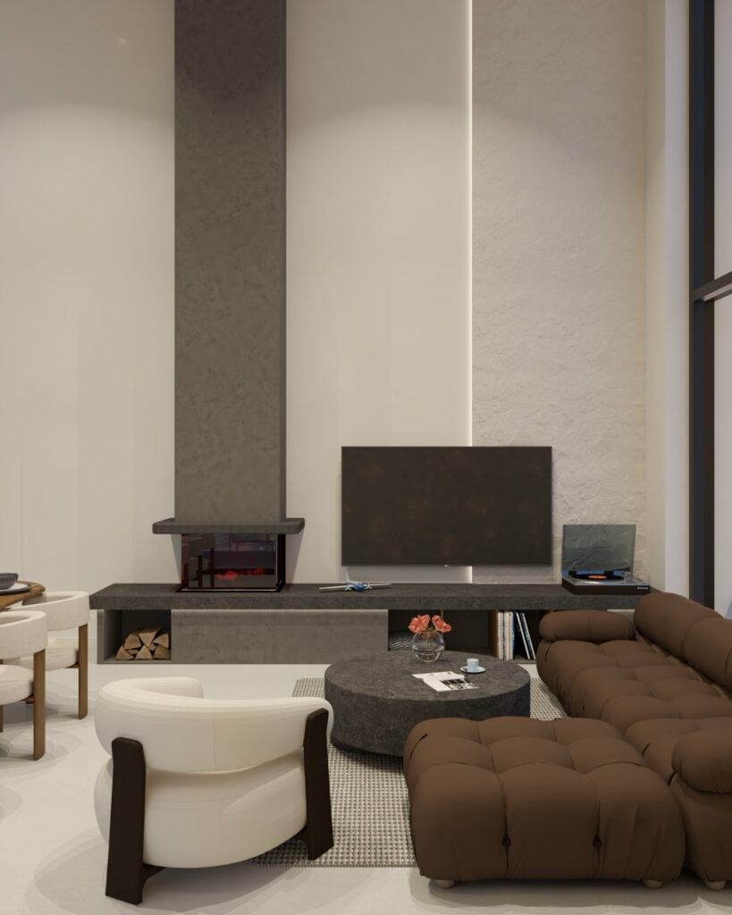 Living room w domu jednorodzinnym