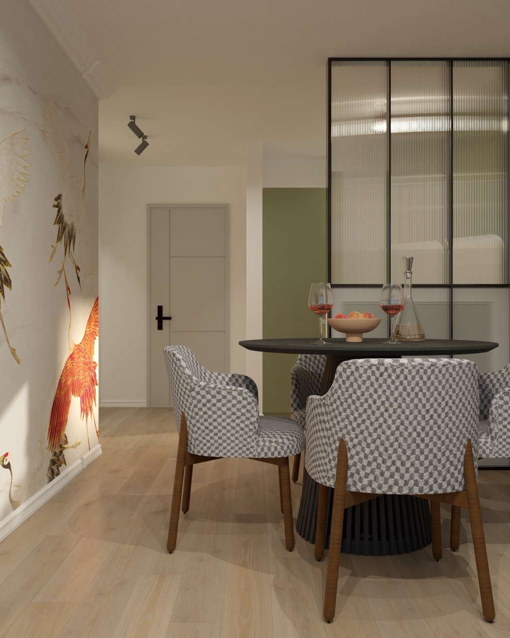 Część dzienna mieszkania w Warszawie