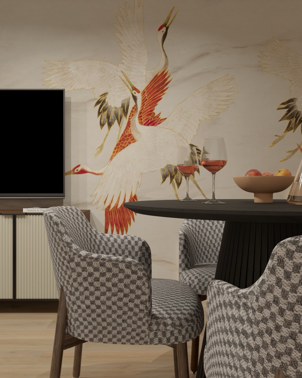 Część dzienna mieszkania w Warszawie