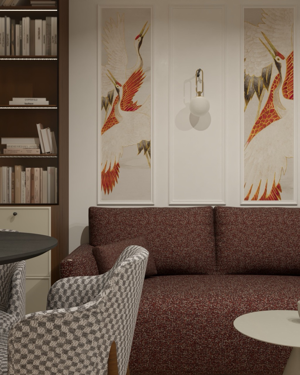 Część dzienna mieszkania w Warszawie